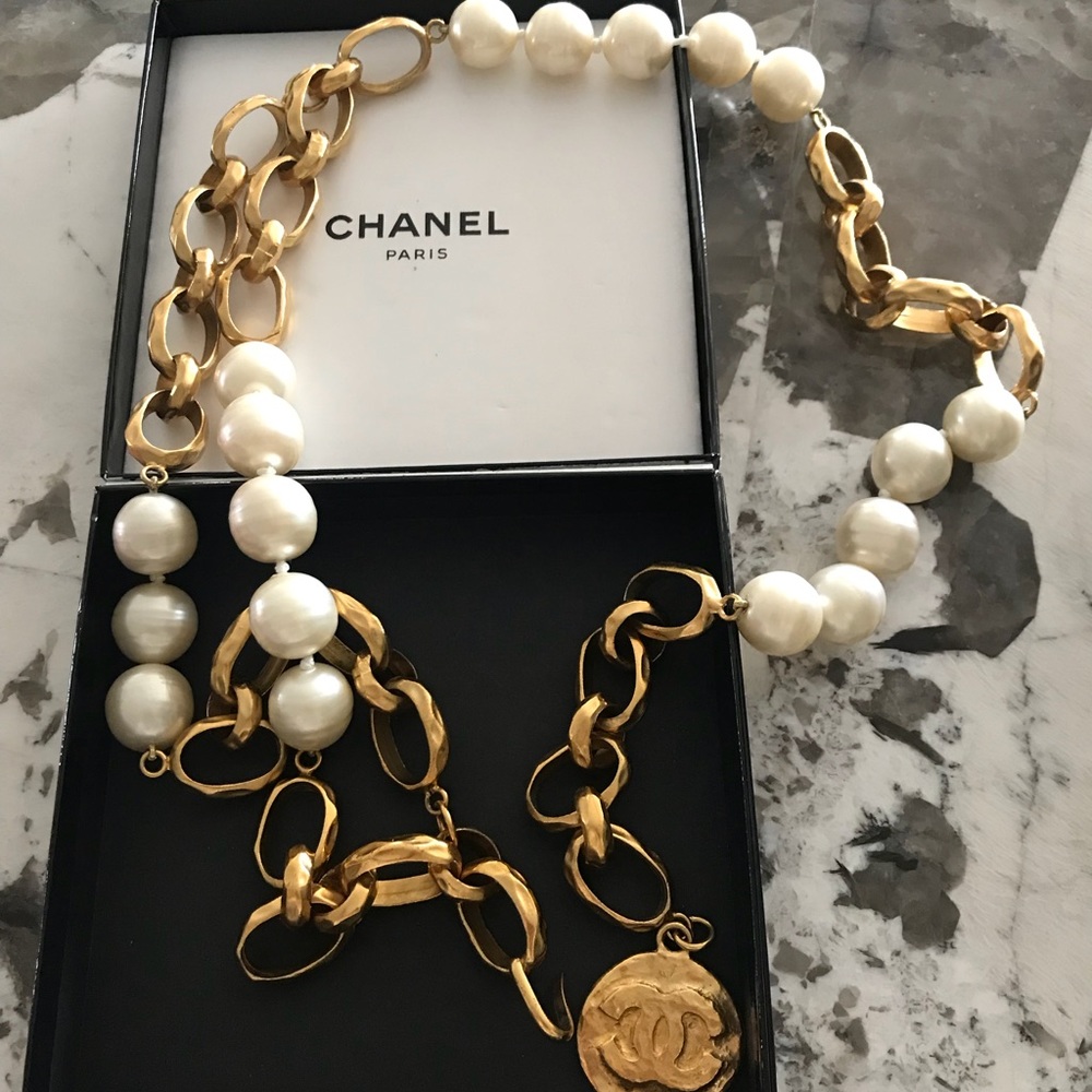 Vintage Chanel Belt and necklace